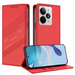 For Realme Neo7 Turbo Embossed Multi-functional Wallet Retro Leather Phone Case(Red)