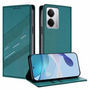 For Realme Neo7x Embossed Multi-functional Wallet Retro Leather Phone Case(Dark Green)