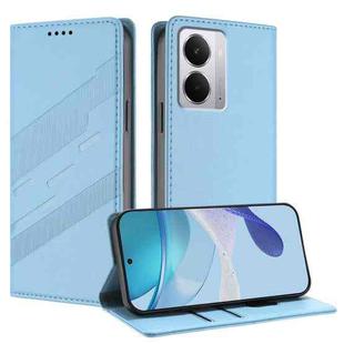 For Realme Neo7x Embossed Multi-functional Wallet Retro Leather Phone Case(Light Blue)