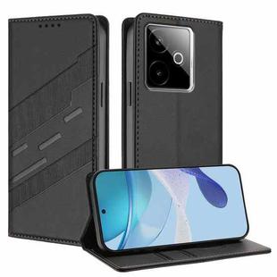 For Realme GT 7 Global Embossed Multi-functional Wallet Retro Leather Phone Case(Black)