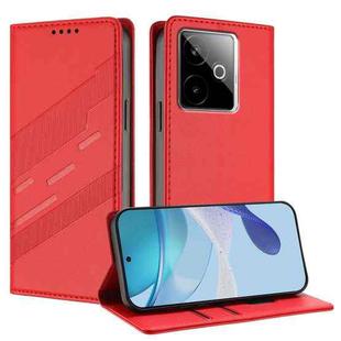 For Realme GT 7 Global Embossed Multi-functional Wallet Retro Leather Phone Case(Red)