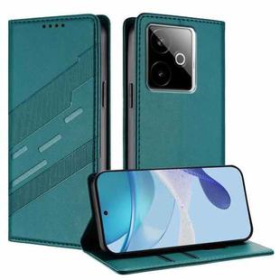 For Realme GT 7 Global Embossed Multi-functional Wallet Retro Leather Phone Case(Dark Green)