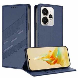 For Realme 15 5G Embossed Multi-functional Wallet Retro Leather Phone Case(Dark Blue)