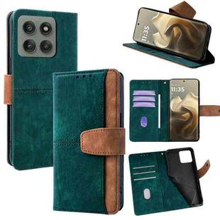 For Motorola Edge 60 Pro 5G Color Stitching Skin Feel Leather RFID Blocking Phone Case(Green)