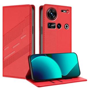 For ZTE nubia Z70 Ultra Embossed Multi-functional Wallet Retro Leather Phone Case(Red)