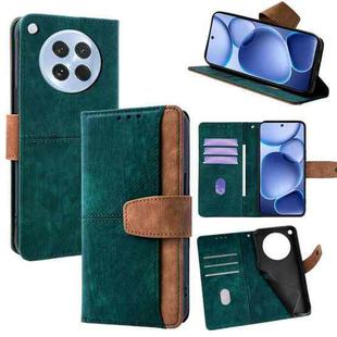 For OPPO Find X8s 5G Color Stitching Skin Feel Leather RFID Blocking Phone Case(Green)