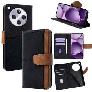 For OPPO Find X8s+ 5G Color Stitching Skin Feel Leather RFID Blocking Phone Case(Black)