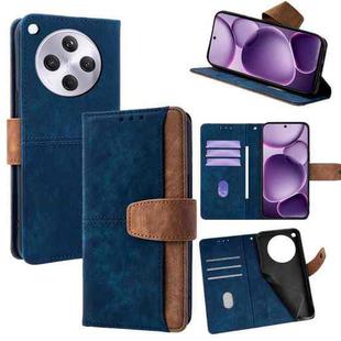 For OPPO Find X8s+ 5G Color Stitching Skin Feel Leather RFID Blocking Phone Case(Blue)