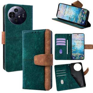 For TCL 50 NxtPaper / 50 Pro NxtPaper Color Stitching Skin Feel Leather RFID Blocking Phone Case(Green)