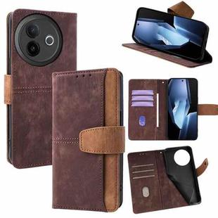 For vivo Y39 5G Global Color Stitching Skin Feel Leather RFID Blocking Phone Case(Brown)