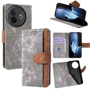 For vivo Y39 5G Global Color Stitching Skin Feel Leather RFID Blocking Phone Case(Grey)