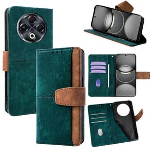For Tecno Spark 30 4G Color Stitching Skin Feel Leather RFID Blocking Phone Case(Green)