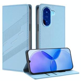 For Redmi A5 4G 171.7mm / Poco C71 Embossed Multi-functional Wallet Retro Leather Phone Case(Light Blue)