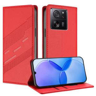 For Redmi K60 Ultra Embossed Multi-functional Wallet Retro Leather Phone Case(Red)