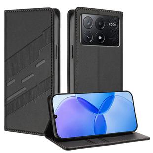 For Redmi K70E Embossed Multi-functional Wallet Retro Leather Phone Case(Black)