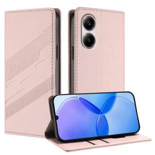 For Redmi Turbo 4 Embossed Multi-functional Wallet Retro Leather Phone Case(Pink)