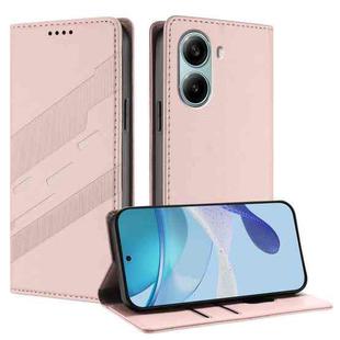 For Redmi Turbo 4 Pro Global Embossed Multi-functional Wallet Retro Leather Phone Case(Pink)
