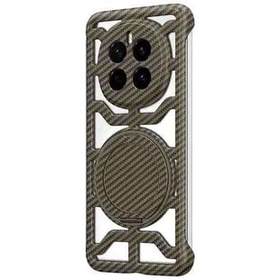 For Honor Magic7 Hollow Carbon Fiber Rotating Bracket MagSafe Phone Case(Gold)