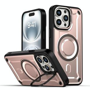 For iPhone 13 Pro Max MagSafe PC Phone Case with Lens Holder(Desert Gold)