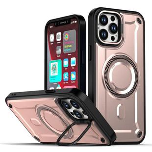 For iPhone 12 Pro Max MagSafe PC Phone Case with Lens Holder(Desert Gold)