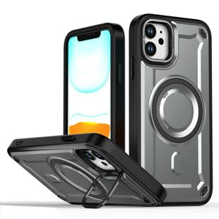 For iPhone 11 MagSafe PC Phone Case with Lens Holder(Grey)