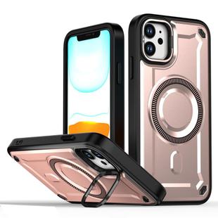 For iPhone 11 MagSafe PC Phone Case with Lens Holder(Desert Gold)