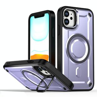 For iPhone 11 MagSafe PC Phone Case with Lens Holder(Purple)
