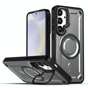 For Samsung Galaxy S25+ 5G / S24+ 5G MagSafe PC Phone Case with Lens Holder(Grey)