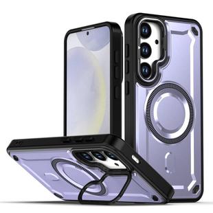 For Samsung Galaxy S25+ 5G / S24+ 5G MagSafe PC Phone Case with Lens Holder(Purple)