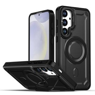 For Samsung Galaxy S25+ 5G / S24+ 5G MagSafe PC Phone Case with Lens Holder(Black)