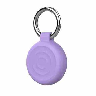 For AirTag Wave Protective Protective Case Cover with Keychain(Lilac Purple)