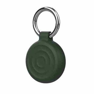 For AirTag Wave Protective Protective Case Cover with Keychain(Deep Green)
