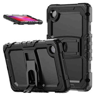 For Lenovo Tab One / K9 TB305FU 2025 Silicone Hydric PC Tablet Case with Shoulder Strap & Holder(Black)