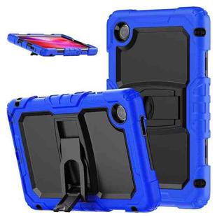For Lenovo Tab One / K9 TB305FU 2025 Silicone Hydric PC Tablet Case with Shoulder Strap & Holder(Dark Blue)