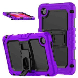 For Lenovo Tab One / K9 TB305FU 2025 Silicone Hydric PC Tablet Case with Shoulder Strap & Holder(Purple)
