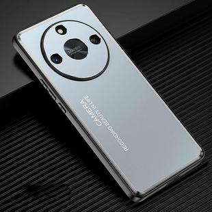 For Honor X50 Frosted Metal Phone Case(Blue)