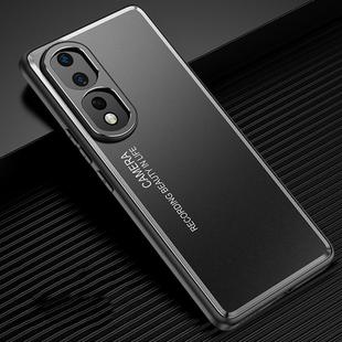 For Honor 80 Pro Flat Frosted Metal Phone Case(Black)