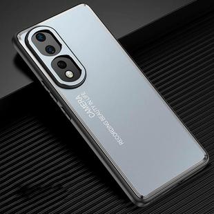 For Honor 80 Pro Flat Frosted Metal Phone Case(Blue)