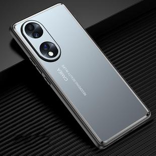 For Honor 70 Frosted Metal Phone Case(Blue)