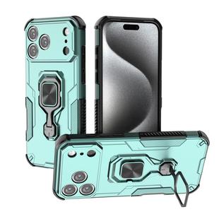 For iPhone 17 Pro Max Metal Kickstand TPU Hybrid PC Phone Case(Green)