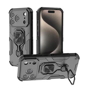 For iPhone 17 Pro Metal Kickstand TPU Hybrid PC Phone Case(Black)