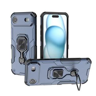 For iPhone 17 Air Metal Kickstand TPU Hybrid PC Phone Case(Blue)