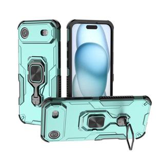 For iPhone 17 Air Metal Kickstand TPU Hybrid PC Phone Case(Green)