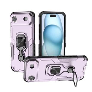For iPhone 17 Air Metal Kickstand TPU Hybrid PC Phone Case(Purple)