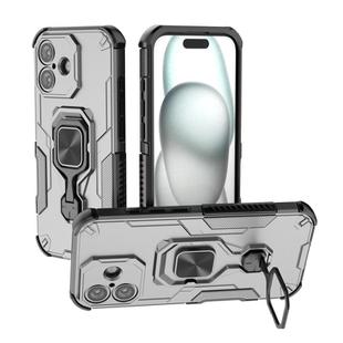 For iPhone 17 Metal Kickstand TPU Hybrid PC Phone Case(Grey)
