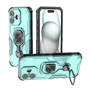 For iPhone 17 Metal Kickstand TPU Hybrid PC Phone Case(Green)