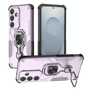 For Samsung Galaxy S25 5G Metal Kickstand TPU Hybrid PC Phone Case(Purple)