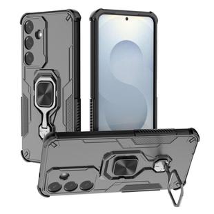 For Samsung Galaxy S25+ 5G Metal Kickstand TPU Hybrid PC Phone Case(Black)