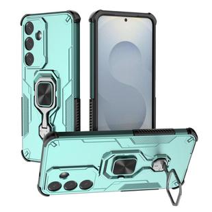For Samsung Galaxy S25+ 5G Metal Kickstand TPU Hybrid PC Phone Case(Green)