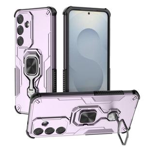 For Samsung Galaxy S25+ 5G Metal Kickstand TPU Hybrid PC Phone Case(Purple)